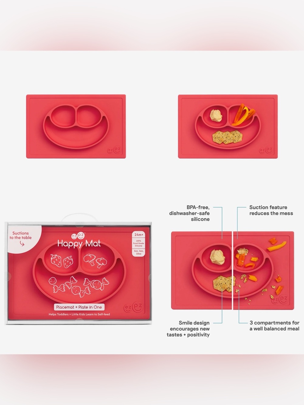 ezpz HappyMat Suction Plate + Placemat in One